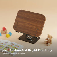 Adjustable book Easel Handshands-unrestricted Adjustable Bookrest with Page holders for Home