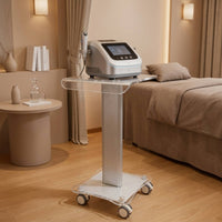 Transparent Beauty Cart with Acrylic Shelf Clear Beauty Cart with Handle Minimalist Rolling Salon Trolley Long-Lasting for Spas