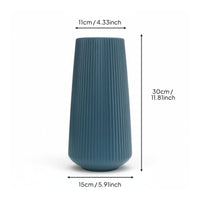 Imitation Ceramic Vase Minimalist Design Nordic Style Flower Holder Lightweight Modern Tabletop Vase for Living Room, Dining Table, Wedding