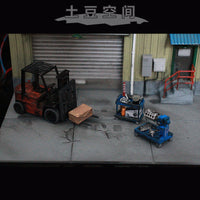 土豆模型1/64比例仿真旋转发动机维修台维修架工具车零件车模型