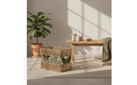 Woven Basket with Handles Handwoven Rope Storage Basket Organizer for Laundry Room, Closet