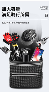 Waterproof Mountain Bike Pannier Bag for Electric Folding Bikes, Large Capacity, Rear Rack Bag