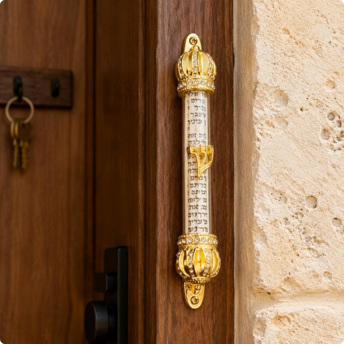 Decorative Mezuzah Scroll Case Wall Mount Mezuzah Case Long-Lasting