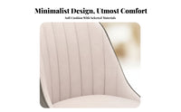 Upholstered Task Chair Ergonomic Upholstered Makeup Seat Easy Assembly for Teens