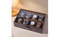 Watch Storage Box with Glass Lid Shielded for Dresser, Collectors