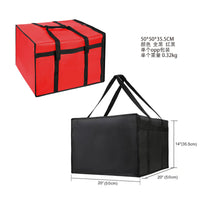 Meal Transport Bag Zipper Closure Insulated Food Delivery Bag Pizza Conveyance Pouch for Restaurants, Caterers, Picnics