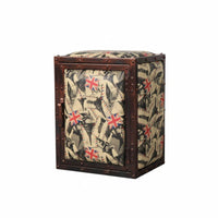 utilitarian Lockbox Nightstand Retro Design Bedside Table Multi-Purpose