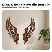 Openwork Angel Feathers Wall Decor Sheet Metal Wall Art Layered Feather Shapes for Home