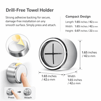 Kitchen Decor Storage Hook for Modern Homes, Heavy Duty Sticky Hanging for Renter Friendly Use, Traceless Single Cloth Holder for Dorm Room