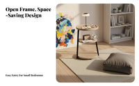 Curved Designd Nightstand Space-Saving Side Table Rounded Corners for Small areas