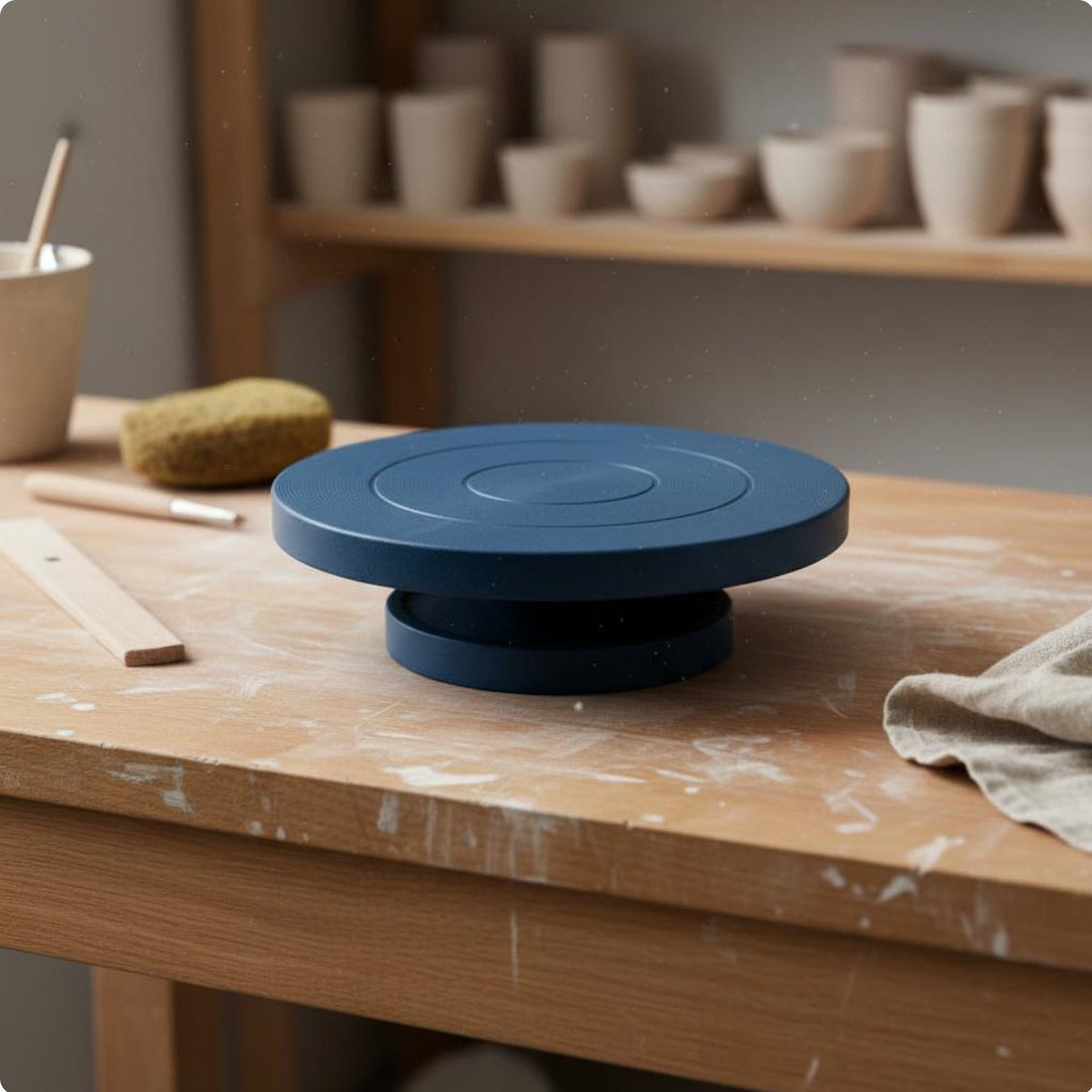 Pottery Turntable Double Bearing Design Manual Pottery Banding Wheel for Potters