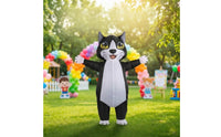 Black Inflatable Cat Suit Lightweight Cat Costume with Blower Sturdy Inflatable Costume Funny for Parades