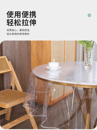 Transparent PVC Round Tablecloth with Locked Edges
