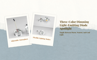 Crystal ceiling light, 3-color dimming