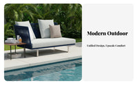 4 Pieces Waterproof Sofa with 2 Armchairs and Table Water-Resistant Outdoor Furniture All-this setather Patio Conversation Set Easy Maintenance for Hospitality Industry, Business Owners, Balcony, Terrace, rearyard, waterside
