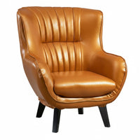 Highsupport Club Chair North American Design Upholstered Contoured Spinerest Armchair Ergonomic Comfort Button-Tufted Features
