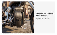 Studded Motorcycle Side Bag with Mounting Tabs Water-Resistant Motorcycle Side Bag Universal Synthetic Leather Saddlebag Large Capacity for Motorcyclists, Riders, Daily Riding