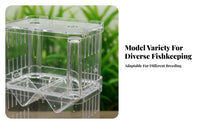 Double Tier Aquatic Hatchery Multifunctional Aquatic Habitat Separation Box Buoyant Guppy Breeder Connects to Aeration Device