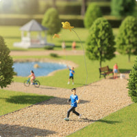 Park Scene Figure 3D Printed Diorama Figure Hand-Painted Model Accessory