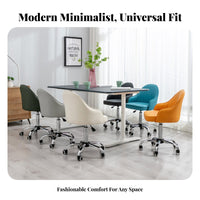 Upholstered Rolling Chair Comfortable for Long Sitting Desk Seat Modern Design