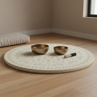 Round Meditation Rug Retro Style Round Floor Cushion Easy to Clean Meditation Floor Seat for Meditators