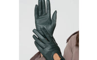 2 Pieces Women's Leather Driving Gloves Authentic Lambskin Perforated Lambskin Gloves Breathable for Drivers, Motorcyclists, Warm Weather