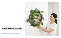 Anti Solid Wood Hanging Grid Rustic Design Wooden Lattice Panel Handmade Chinese Design Aesthetic Wall Grid for Interior Designers, DIY Enthusiasts, Business Owners