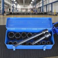 18 Pieces Anti-Rust Impact Socket Set Portable Mechanic Socket Set Matte Tools Compact for Garage