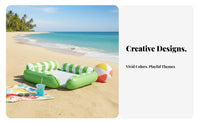 Inflatable Pool Hammock Strong Buoyancy Inflatable Mesh Float Double Use Sit or Lie Versatile Water Lounger for Kids, Adults, Beach, Lake