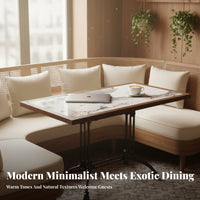 Rattan Booth Sofa Southeast Asian Design Curved Restaurant Booth Stable and Sturdy Wooden Frame Rattan Chair for Families, Restaurants, Cafes