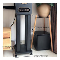 2 Pieces Bookshelf Speaker Stand Sturdy Base Floor Speaker Stand Super-Stable Design for Audiophiles, Home Theater Enthusiasts, Listening Room, Studio