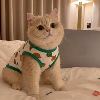 Small pet Vest Tank Top, Synthetic Dog Vest with Anti-Shedding Feature, Thin Unisex Pet Clothes for Ragdoll and British Shorthair Felines