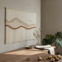 Macrame Wall Tapestry Beige Home Decor Easy to Assemble