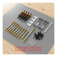 1/16 Scale RC Car Modification Kit Construction Metal Shock Absorber and Link Rod Set Easy Installation for Rough Terrain