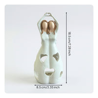 Romantic Candle Holder with Heart Cutouts Giftable Decorative Candle Holder High Quality Resin Figurine Premium for Table Centerpiece
