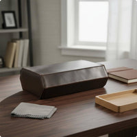 8 Pieces Watch Organizer Box Leather Watch Case Storage Holder Soft Lining Accessory Display Scratch Protection Suitable for Home Bedroom Office Use