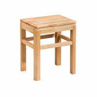 Mortise and Tenon Joinery Square Wooden Stool Chinese Aesthetic Design Four-Legged Wooden Stool Thickened Construction Backless Seat Long-Lasting for Homeowners, Restaurant Owners, Dining Room, Kitchen, Office, Studio