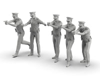 1/72二战美国 sir1/64警察大兵1/35士兵军人白模摆件微缩素体兵人