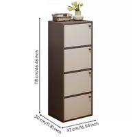 Narrow Footwear Storage Unit Space Saving Narrow Shoe Rack Multifunctional Entryway Cabinet for Apartment Dwellers, Families, Corner, Small Areas