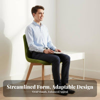 Upholstered Four-Legged Chair Nordic Design Dining Seat Ergonomic for Study Room