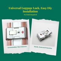 Universal Luggage Lock, Resettable Code, Zinc Alloy Buckle