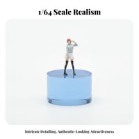 Female Figure 1:64 Scale Painted Model Figure Standing Doll Posed Hand Gesture