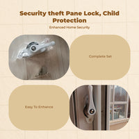 Sliding opening Security Lock, Aluminum Alloy, deterrentTheft, Adjustable, Child resistant, home security