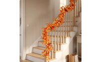Fall Maple Leaf Garland Thanksgiving Fall Maple Leaf Garland Realistic Decorations for Stair Railing