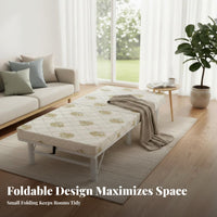 Folding bed with Mattress Foldable Design Portable Guest Bed Easy Assembly Sturdy Frame for Guests, Families, Home, Dormitory