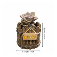 Vintage Bucket Pot Lightweight Garden Decor Weather Resistant Home Decoration for Windowsill, Balcony