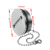 Yacht Petrol Cap with Chain Rustproof Stainless Steel Deck Fill Rust-Resistant Cap Resistant Marine Tank Cover
