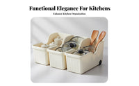 Pot and Pan Organizer Multi-Functional Cabinet Storage Organizer Bin Space Saving Slide-out Cabinet Storage for Kitchen, Pantry