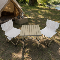 folding camping table and chairs set