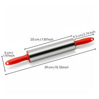Stainless Steel Rolling Roller Long-Lasting Kitchen Tool Brushed Finish